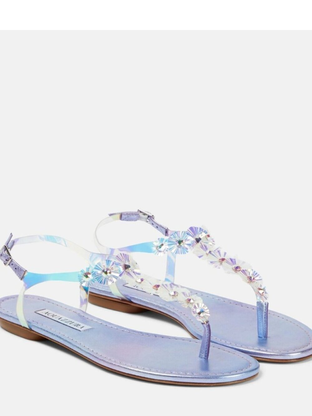 Aquazzura Meteorite embellished PVC sandals Size 36